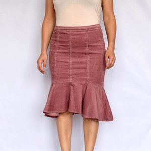 Pilcro and the Letterpress Mauve Midi Skirt